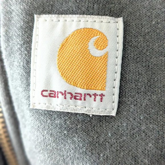 Carhartt Sherpa-Lined Zip Sweatshirt Jacket 2X Rain Defender Charcoal - Picture 2 of 6